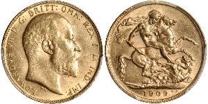 1 Sovereign Vereinigtes Königreich von Großbritannien und Irland (1801-1922) Gold Eduard VII (1841-1910)