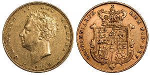 1 Sovereign Vereinigtes Königreich von Großbritannien und Irland (1801-1922) Gold Georg IV (1762-1830)