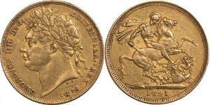 1 Sovereign Vereinigtes Königreich von Großbritannien und Irland (1801-1922) Gold Georg IV (1762-1830)