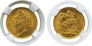 1 Sovereign Vereinigtes Königreich von Großbritannien und Irland (1801-1922) Gold Georg IV (1762-1830)