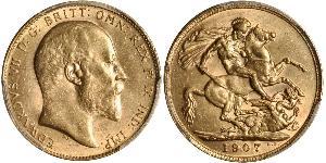 1 Sovereign Vereinigtes Königreich von Großbritannien und Irland (1801-1922) Gold Eduard VII (1841-1910)