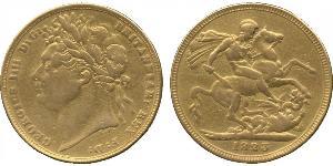 1 Sovereign Vereinigtes Königreich von Großbritannien und Irland (1801-1922) Gold Georg IV (1762-1830)