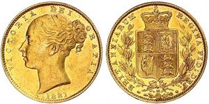 1 Sovereign Vereinigtes Königreich von Großbritannien und Irland (1801-1922) Gold Victoria (1819 - 1901)