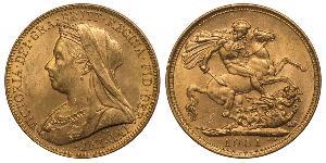 1 Sovereign Vereinigtes Königreich von Großbritannien und Irland (1801-1922) Gold Victoria (1819 - 1901)