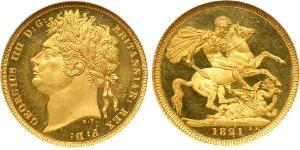 1 Sovereign Vereinigtes Königreich von Großbritannien und Irland (1801-1922) Gold Georg IV (1762-1830)