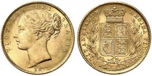 1 Sovereign Vereinigtes Königreich von Großbritannien und Irland (1801-1922) Gold Victoria (1819 - 1901)