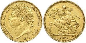 1 Sovereign Vereinigtes Königreich von Großbritannien und Irland (1801-1922) Gold Georg IV (1762-1830)