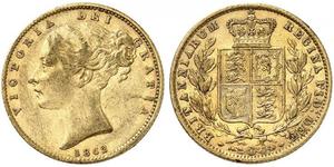 1 Sovereign Vereinigtes Königreich von Großbritannien und Irland (1801-1922) Gold Victoria (1819 - 1901)