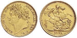 1 Sovereign Vereinigtes Königreich von Großbritannien und Irland (1801-1922) Gold Georg IV (1762-1830)