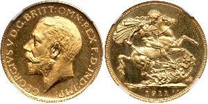 1 Sovereign Vereinigtes Königreich von Großbritannien und Irland (1801-1922) Gold George V (1865-1936)