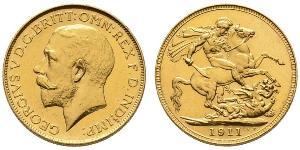 1 Sovereign Vereinigtes Königreich von Großbritannien und Irland (1801-1922) Gold George V (1865-1936)