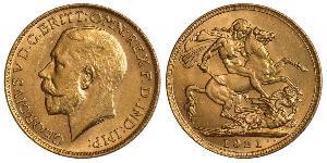 1 Sovereign Vereinigtes Königreich von Großbritannien und Irland (1801-1922) Gold George V (1865-1936)