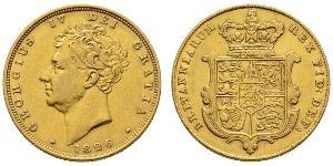 1 Sovereign Vereinigtes Königreich von Großbritannien und Irland (1801-1922) Gold Georg IV (1762-1830)