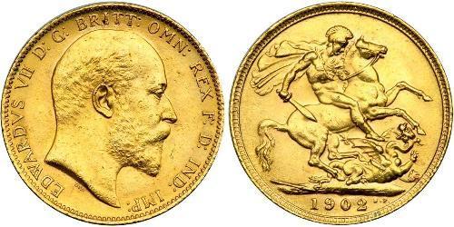 1 Sovereign Vereinigtes Königreich von Großbritannien und Irland (1801-1922) Gold Eduard VII (1841-1910)