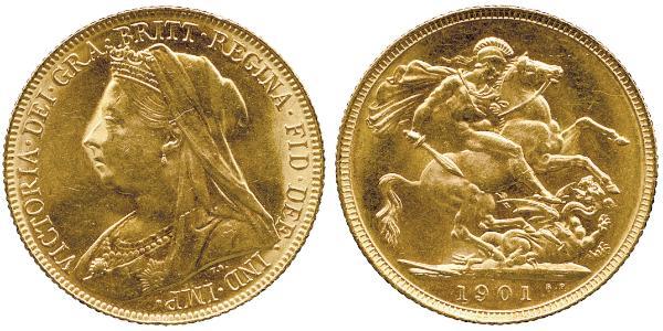 1 Sovereign Vereinigtes Königreich von Großbritannien und Irland (1801-1922) Gold Victoria (1819 - 1901)