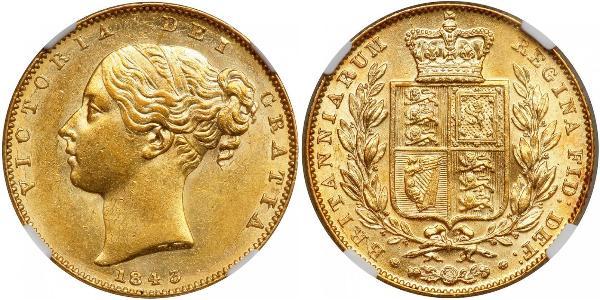 1 Sovereign Vereinigtes Königreich von Großbritannien und Irland (1801-1922) Gold Victoria (1819 - 1901)