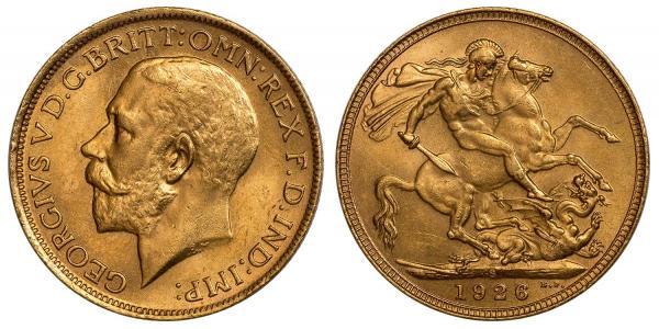 1 Sovereign Vereinigtes Königreich von Großbritannien und Irland (1801-1922) Gold George V (1865-1936)
