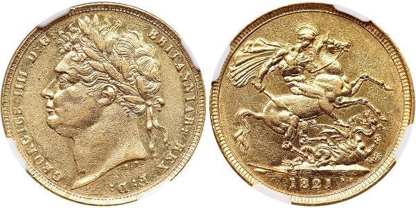 1 Sovereign Vereinigtes Königreich von Großbritannien und Irland (1801-1922) Gold Georg IV (1762-1830)