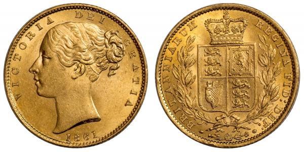 1 Sovereign Vereinigtes Königreich von Großbritannien und Irland (1801-1922) Gold Victoria (1819 - 1901)