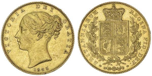 1 Sovereign Vereinigtes Königreich von Großbritannien und Irland (1801-1922) Gold Victoria (1819 - 1901)