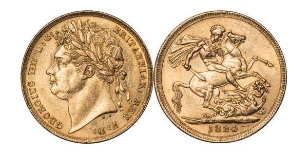 1 Sovereign Vereinigtes Königreich von Großbritannien und Irland (1801-1922) Gold Georg IV (1762-1830)