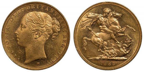 1 Sovereign Vereinigtes Königreich von Großbritannien und Irland (1801-1922) Gold Victoria (1819 - 1901)
