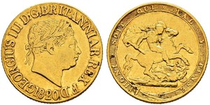 1 Sovereign Vereinigtes Königreich von Großbritannien und Irland (1801-1922) / Vereinigtes Königreich Gold Georg III (1738-1820)