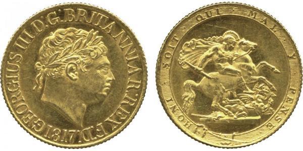 1 Sovereign Vereinigtes Königreich von Großbritannien und Irland (1801-1922) / Vereinigtes Königreich Gold Georg III (1738-1820)