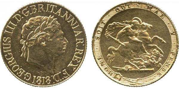 1 Sovereign Vereinigtes Königreich von Großbritannien und Irland (1801-1922) / Vereinigtes Königreich Gold Georg III (1738-1820)