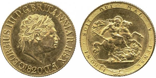 1 Sovereign Vereinigtes Königreich von Großbritannien und Irland (1801-1922) / Vereinigtes Königreich Gold Georg III (1738-1820)