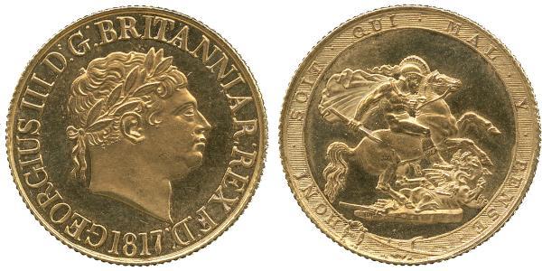 1 Sovereign Vereinigtes Königreich von Großbritannien und Irland (1801-1922) / Vereinigtes Königreich Gold Georg III (1738-1820)