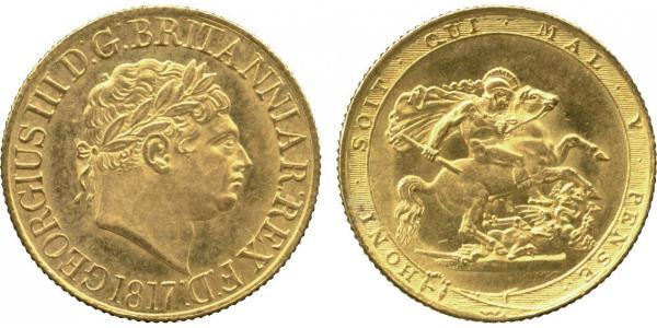 1 Sovereign Vereinigtes Königreich von Großbritannien und Irland (1801-1922) / Vereinigtes Königreich Gold Georg III (1738-1820)