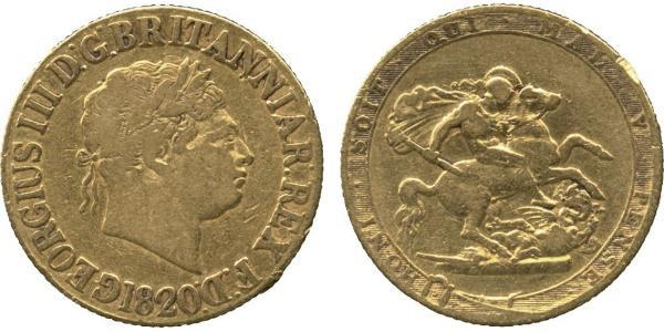 1 Sovereign Vereinigtes Königreich von Großbritannien und Irland (1801-1922) / Vereinigtes Königreich Gold Georg III (1738-1820)