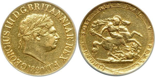 1 Sovereign Vereinigtes Königreich von Großbritannien und Irland (1801-1922) / Vereinigtes Königreich Gold Georg III (1738-1820)
