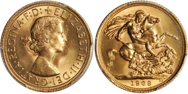 1 Sovereign Feriind Kiningrik (1922-) Or Elizabeth II (1926-2022)