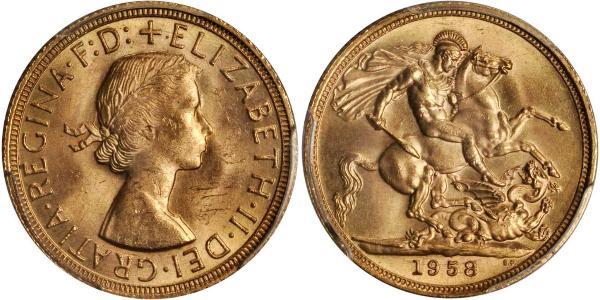 1 Sovereign Feriind Kiningrik (1922-) Or Elizabeth II (1926-2022)