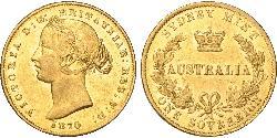1 Sovereign Ôstralie (1788 - 1939) Or Victoria (1819 - 1901)