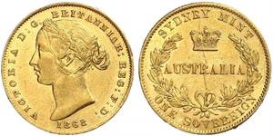 1 Sovereign Ôstralie (1788 - 1939) Or Victoria (1819 - 1901)