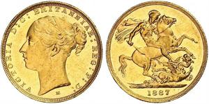 1 Sovereign Ôstralie (1788 - 1939) Or Victoria (1819 - 1901)