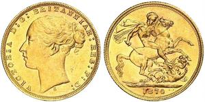 1 Sovereign Ôstralie (1788 - 1939) Or Victoria (1819 - 1901)