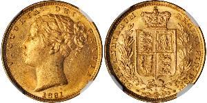 1 Sovereign Ôstralie (1788 - 1939) Or Victoria (1819 - 1901)