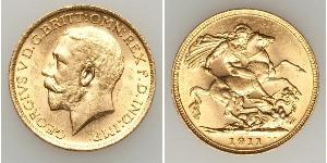 1 Sovereign Ôstralie (1788 - 1939) Or George V (1865-1936)