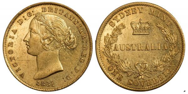1 Sovereign Ôstralie (1788 - 1939) Or Victoria (1819 - 1901)