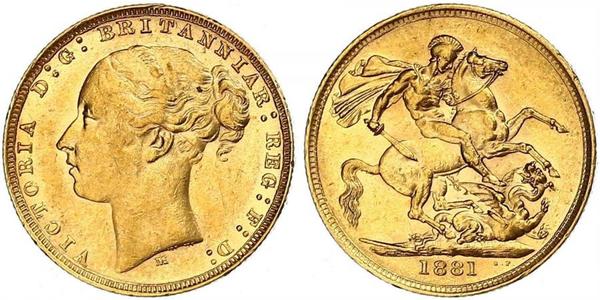 1 Sovereign Ôstralie (1788 - 1939) Or Victoria (1819 - 1901)