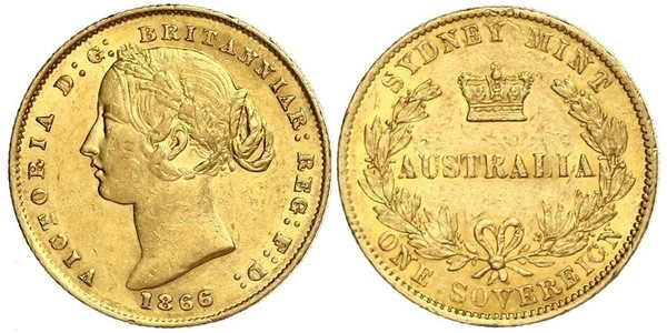 1 Sovereign Ôstralie (1788 - 1939) Or Victoria (1819 - 1901)