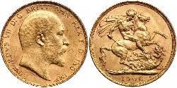 1 Sovereign Australia (1788 - 1939) Oro Edoardo VII (1841-1910)