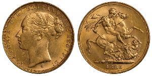 1 Sovereign Australia (1788 - 1939) Oro Vittoria (1819 - 1901)