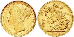 1 Sovereign Australia (1788 - 1939) Oro Victoria (1819 - 1901)