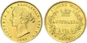 1 Sovereign Australia (1788 - 1939) Oro Vittoria (1819 - 1901)