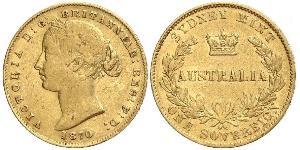 1 Sovereign Australia (1788 - 1939) Oro Vittoria (1819 - 1901)